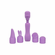 Rechargeable Silicone Travel Teaser Kit Purple Silicone