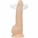 Rechargeable Silicone Vibrating and Rotating Dildo Beige 8" Silicone