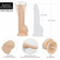 Rechargeable Silicone Vibrating and Rotating Dildo Beige 8" Silicone