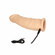 Rechargeable Silicone Vibrating Extension Beige 7" Silicone