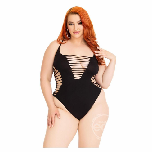 Reckless Behavior Plus Bodysuit Black Queen Bodysuits