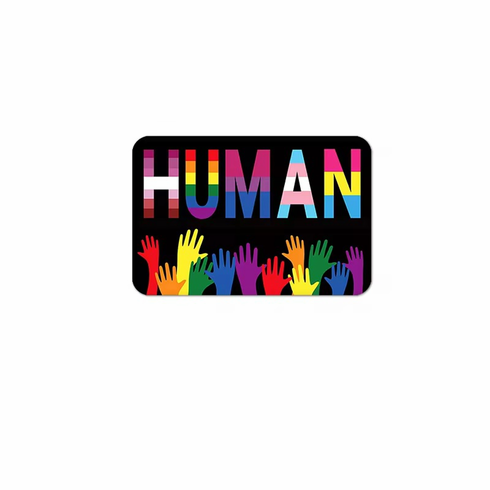 Rectangular Buttons - Human Black