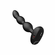Ridge Rechargeable Silicone Rotating Anal Beads Black 4.9" Silicone App