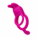 Ring Touch Silicone Dual Vibe Cock Ring with Clitoral Stimulator Pink One Size Silicone