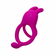 Ring Touch Silicone Dual Vibe Cock Ring with Clitoral Stimulator Pink One Size Silicone