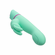 Rockin G Bunny Rechargeable Silicone Rocking Motion G-Spot Rabbit Vibrator Green/Purple 4.2" Silicone