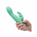 Rockin G Bunny Rechargeable Silicone Rocking Motion G-Spot Rabbit Vibrator Green/Purple 4.2" Silicone