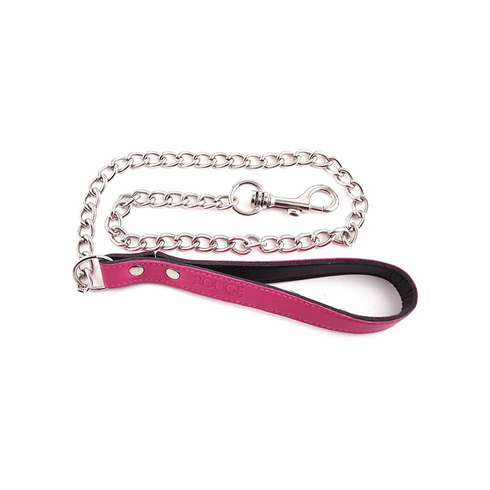 Rouge Leather Lead Chain Pink 24" Leather