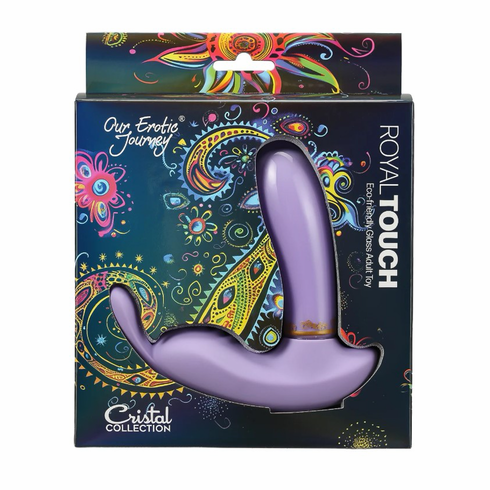 Royal Touch Glass G-Spot Vibrator Lilac 5"