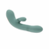 Rub Me Tender Rechargeable Silicone Thrusting Vibrator with Clitoral Stimulation - Green