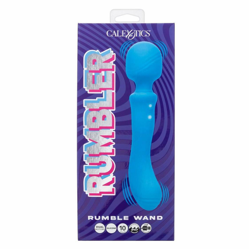 Rumble Wand Rechargeable Silicone Wand Blue 5.5" Silicone