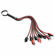 Saffron Braided Flogger Red/Black 24.25" PU