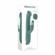 Satin Swirl Rechargeable Silicone Rabbit Vibrator with Clitoral Stimulator 5" Green
