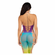 Seamless Ombre Faux Lace Up Footless Bodystocking Ocean One Size Bodystockings