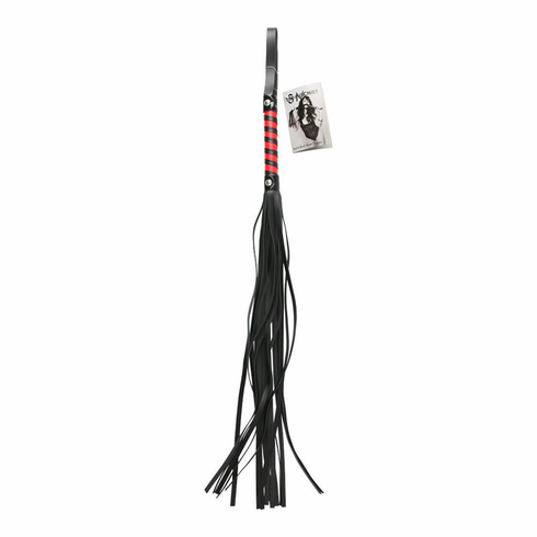 Sex and Mischief Stripe Flogger Red/Black 32" PU