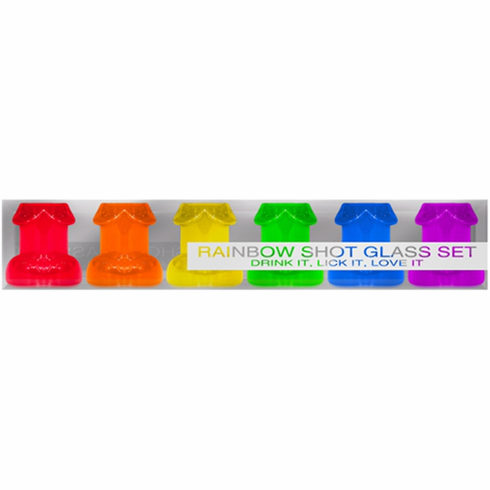 Shot Glasses - 6 pc Set Rainbow 1.5 oz