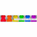 Shot Glasses - 6 pc Set Rainbow 1.5 oz