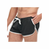 Side Split Mesh Booty Shorts Black