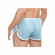 Side Split Mesh Booty Shorts Blue