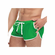 Side Split Mesh Booty Shorts Green