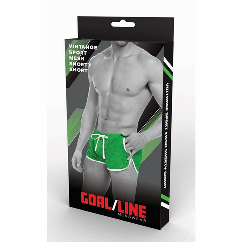 Side Split Mesh Booty Shorts Green