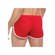 Side Split Mesh Booty Shorts Red