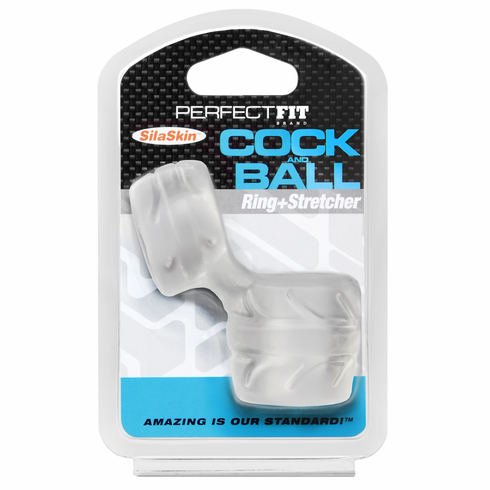 Silaskin Cock & Ball Stretcher Clear One Size Silicone/TPR