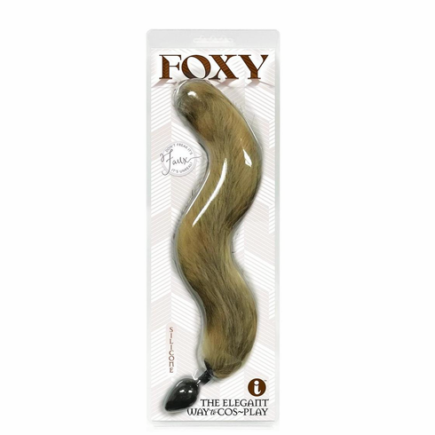 Silicone Fox Tail Butt Plug Gold 2" Silicone