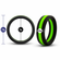 Silicone Go Pro Cock Ring Black/Green One Size Silicone
