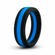 Silicone Go Pro Cock Ring Blue/Black One Size Silicone