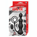 Silicone Rechargeable Cock Ring with Anal Plug and Remote Black 6.5" Silicone Remote