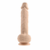 Silicone Rechargeable Realistic Dildo with Remote  Beige 9" Silicone Remote