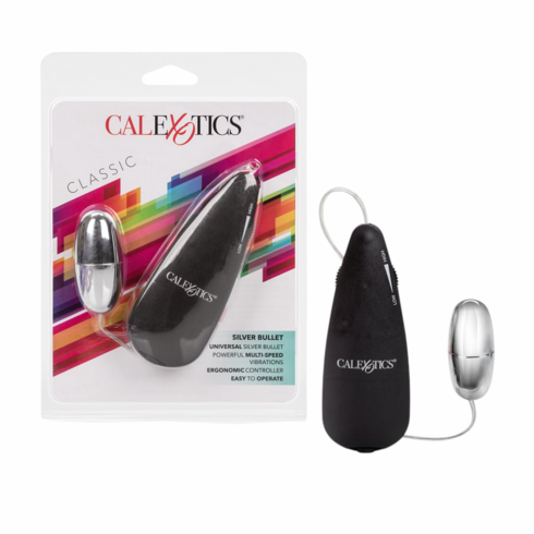 Silver Bullet with Wired Remote Silver 2" TPE/TPR/ABS Remote