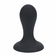 Single Rattle Liquid Silicone Anal Plug  Black S Silicone