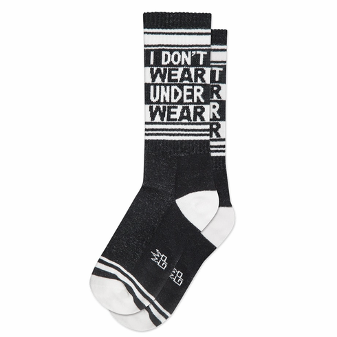 Socks - I Don't Wear Underwear White Gym