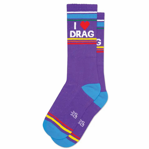 Socks - I Love Drag Purple Gym