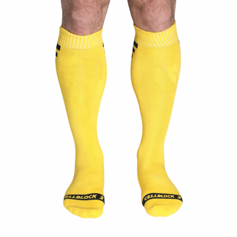 Socks - Iron Grip Knee Yellow/Black Knee