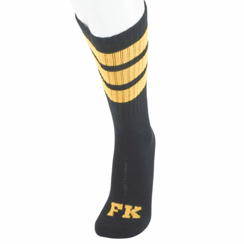 Socks - Sport High Calf Black/Gold Knee