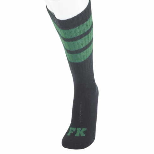 Socks - Sport High Calf Black/Green Knee