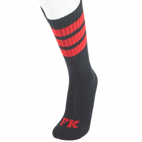 Socks - Sport High Calf Black/Red Knee