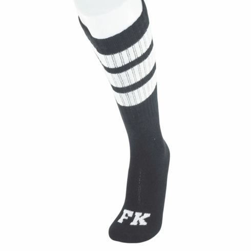 Socks - Sport High Calf Black/White Knee