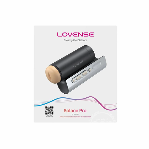Solace Pro Rechargeable Stroker Black 11" TPE/TPR/ABS App