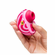 Spin Travel Rechargeable Silicone Clitoral Stimulator Pink/Red 2.8" Silicone