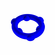 Spinner Single Silicone Cock Ring Blue One Size Silicone