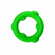 Spinner Single Silicone Cock Ring Green One Size Silicone