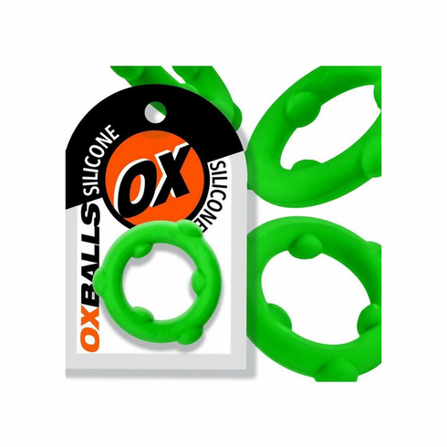 Spinner Single Silicone Cock Ring Green One Size Silicone