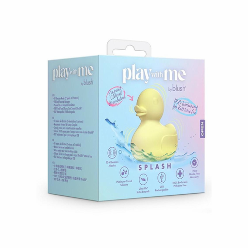 Splash Silicone Rechargeable Vibrator Yellow 3" Silicone