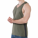 Sport Race Point Tank Top Olive/Black