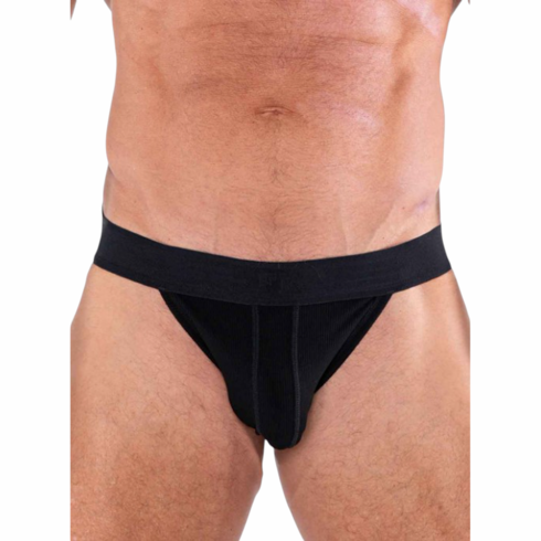 Sport Ribbed Jock Black
