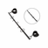 Spreader Bar with Cuffs Black Adjustable Iron
